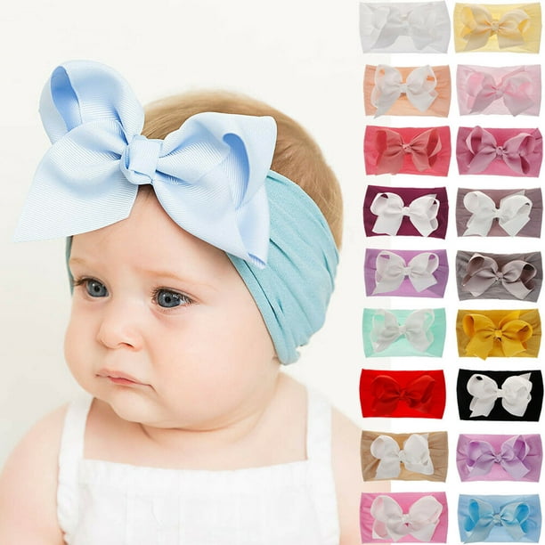 Newborn Baby Kids Bow Headband Soft Turban Floral Headwear Hairband Headwrap